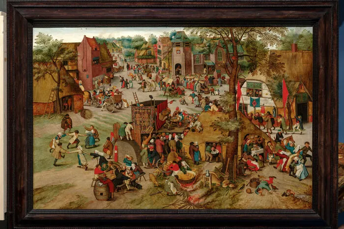 Leiter Paul Schuster empfiehlt die "Flämische Kirmes" von Pieter Brueghel d. J. (1564–1638): Diese stehe "für das positive Lebensgefühl der Neuaufstellung 'Zwischen Tanz und Tod' in der Frühen Neuzeit der Alten Galerie. Die Künstlerfamilie Breughel widmete sich intensiv dem Bauerngenre. Ihre Bauerndarstellungen sind aber nur auf den ersten Blick heiter und harmlos. Das farbenfrohe Dorfleben steht in Wahrheit für die törichte Welt und ist zugleich Mahnung, dieser nicht zu verfallen. Die Käufer solcher Bilder saßen in den Städten und amüsierten sich über die Darstellungen."