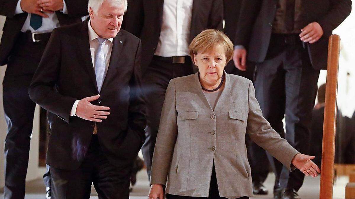 Sondierung am Ende: Seehofer und Merkel