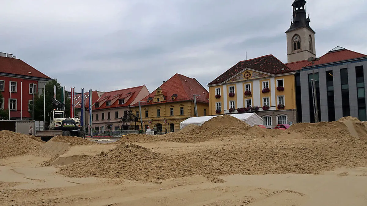 Die Sandkiste entsteht