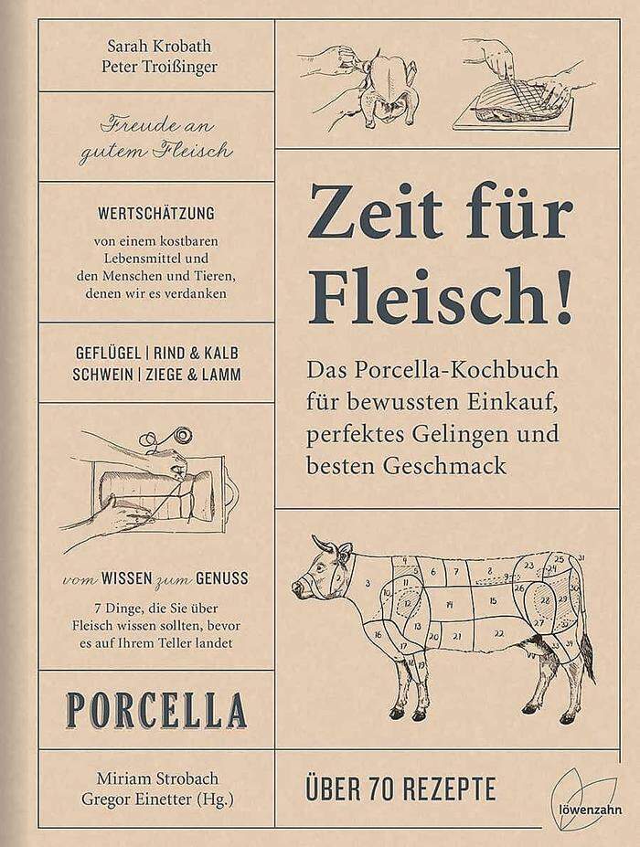 Kochbuch mit Mehrwert: Zeit für Fleisch, erschienen im Löwenzahn-Verlag, 34,90 Euro