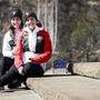 Die Freundinnen Elina Stary (vorne) und Celine Arthofer kämpfen in Peking um Medaillen