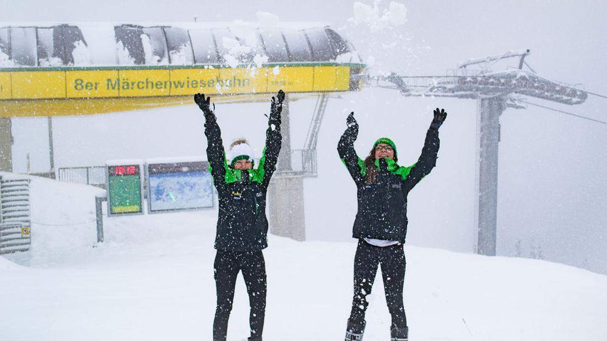 Ganz in weiß: Auf der Planai gab es 20 cm Neuschnee