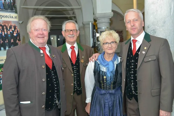 Mitglieder des Singkreis Porcia: Obmann Walter Steiner, Helmut Kühr, Gerhild Gracher und Franz Görtschacher.