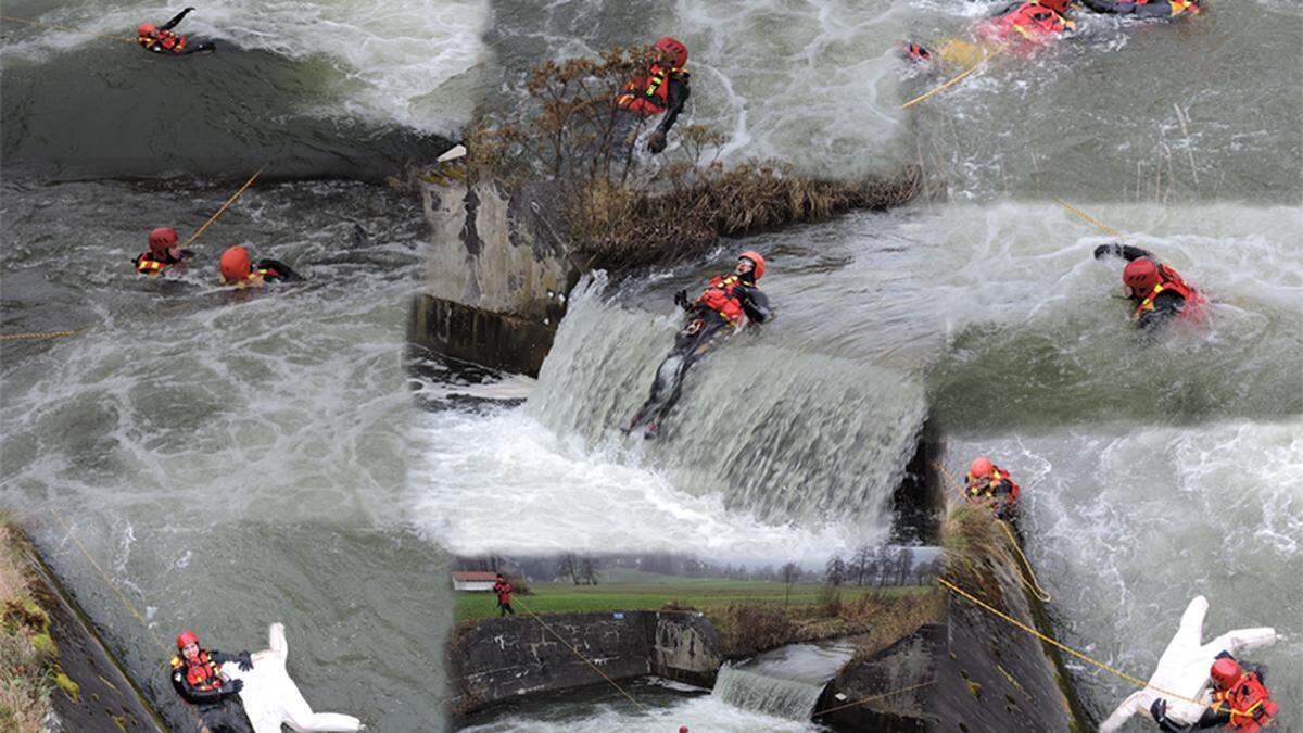 Die Wasserrettung Feldkirchen ist immer im Einsatz – ob bei den Übungen wie am Bild oder im Ernstfall