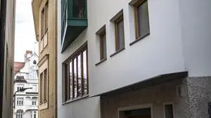 Maria-Lassnig-Atelier in der Klagenfurter Klostergasse beim Heiligengeistplatz