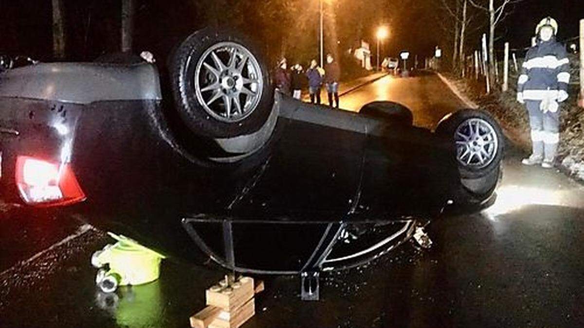 Der Fahrer konnte sich selbst befreien