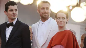 Gefeiertes Team: Regisseur Damien Chazelle, Hauptdarsteller Ryan Gosling, Claire Foy