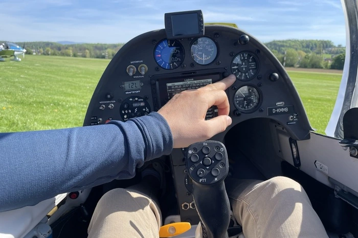 So sieht der Segelflieger von Innen aus.