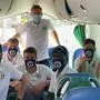 Bereits nach dem gestrigen  Mittagessen im Sportpark ging es nach Lustenau. Im Bus herrscht weiterhin Maskenpflicht