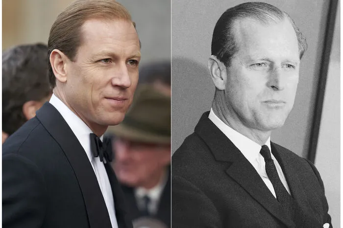 Kaum auseinanderzudividieren: Tobias Menzies verkörpert Prinz Philip, hier zu sehen in einem Foto aus dem Jahr 1966