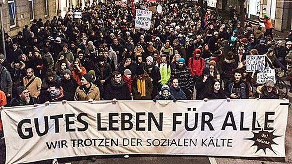 Donnerstags in Graz: Protest gegen Schwarz-Blau im Bund
