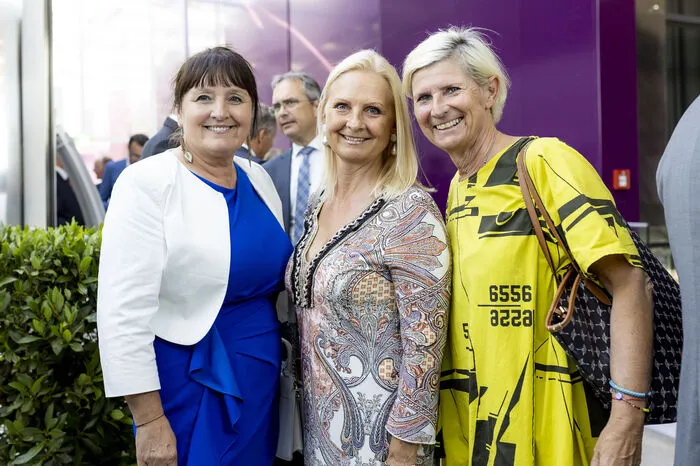 Die 1. Landtagspräsidentin Manuela Khom (ÖVP), WK-Vize Gabriele Lechner und Barbara Muhr (Messe Graz)