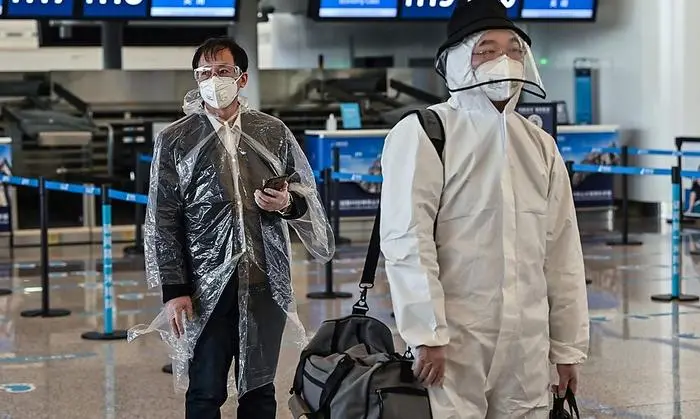 Bilder vom Flughafen in Wuhan 