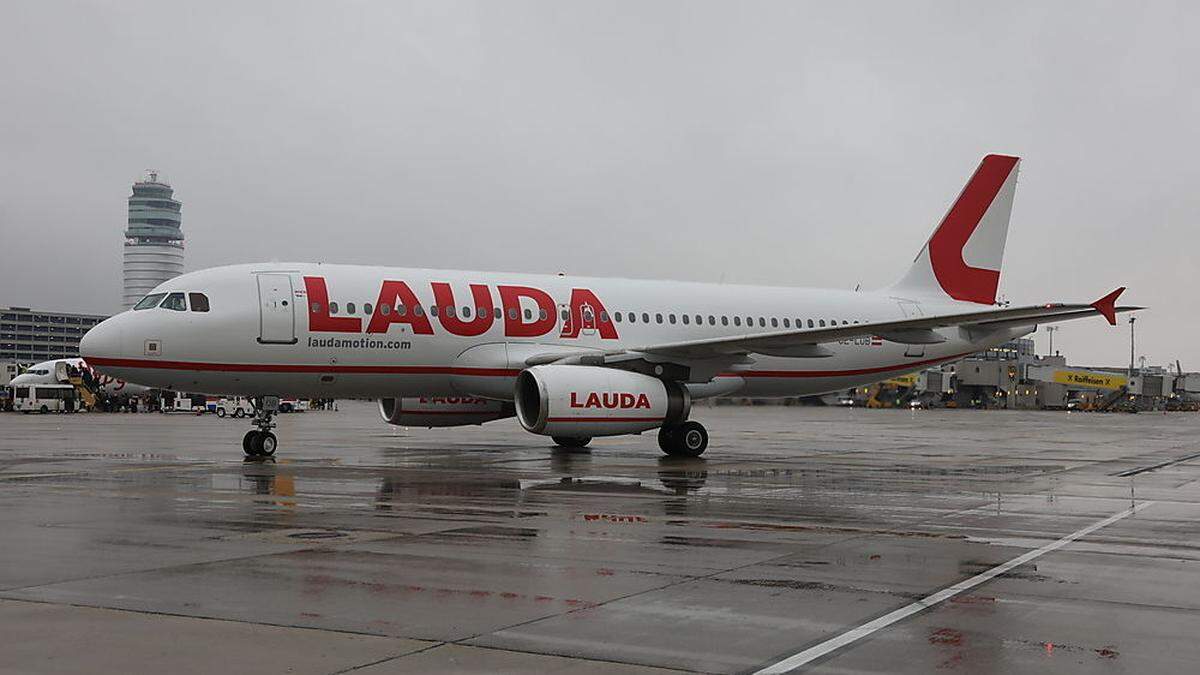 Ein Flugzeug der Billig-Airline Lauda