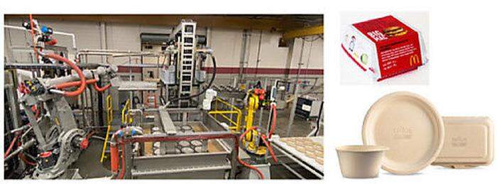 Für amerikanische Kunden werden Maschinen für die Herstellung von Produkten aus Zuckerrohrfasern getestet