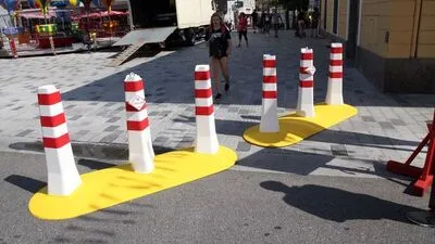 Beim Villacher Kirchtag kamen ebenfalls Anti-Terror-Poller zum Einsatz