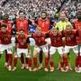 Österreichs Startformation gegen Argentinien
