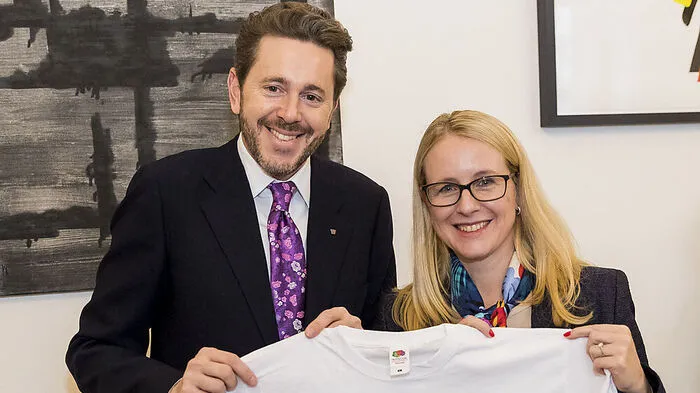 Mahrer und seine Nachfolgerin im Wirtschaftsministerium, Margarete Schramböck