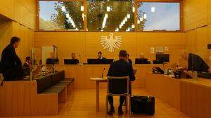 Hier die erste Verhandlung gegen ehemaligen Geschäftsführer des Abfallwirtschaftsverbandes (AWV) Liezen im großen Schwurgerichtssaal des Landesgerichtes Leoben