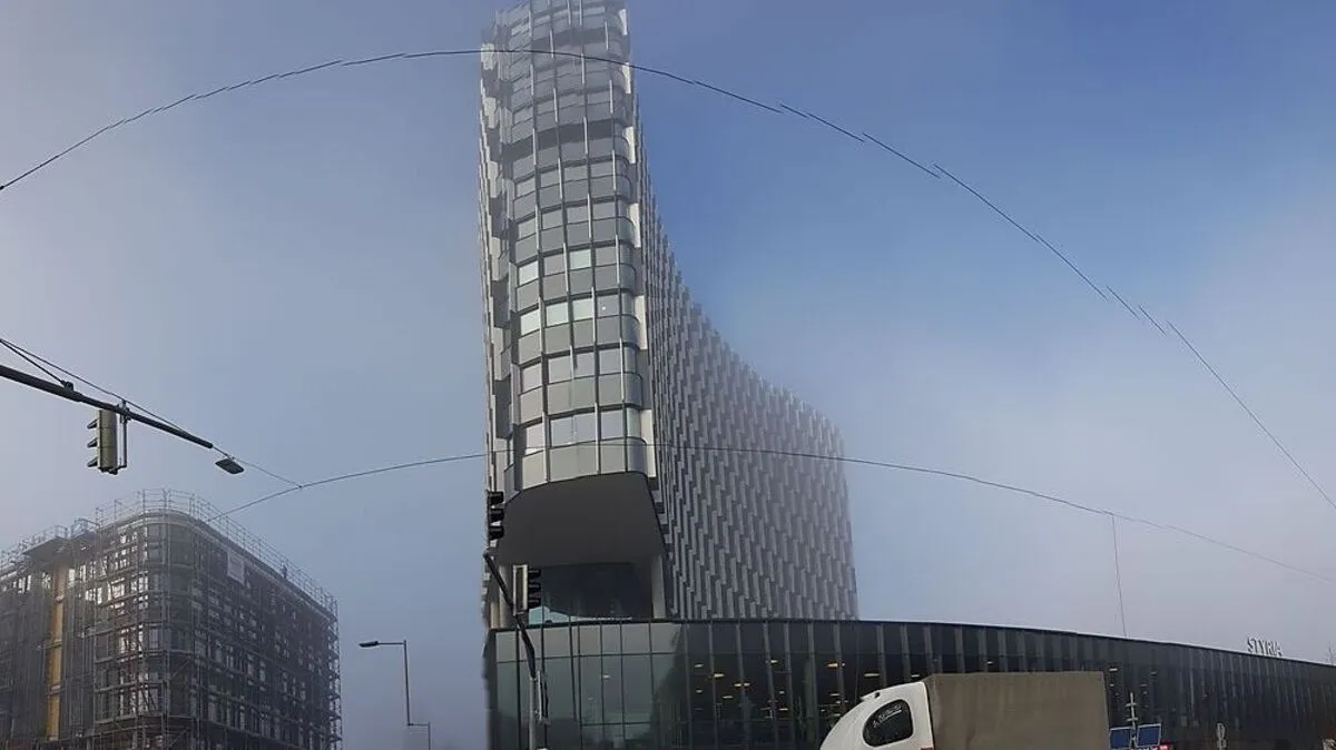 Auch das Styria Media Center ist derzeit von dichtem Nebel umgeben