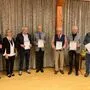 Ehrung für 55jährige Mitgliedschaft: Landesdirektor Andreas Heis und Vizepräsidentin Cosima Told mit den langjährigen Mitgliedern Robert Geiger, Josef Tengg, Hermann Huber, Axel Illitsch und Herbert Thalhammer (von links)