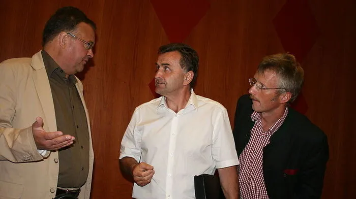 Gerald Hauser (St. Jakob), Franz Hopfgartner (Hopfgarten) und Vitus Monitzer (St. Veit) wollen das Wasser der Schwarzach in Energie umwandeln