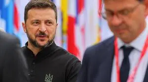 Der ukrainische Präsident Wolodymyr Selenskyj am Samstag.