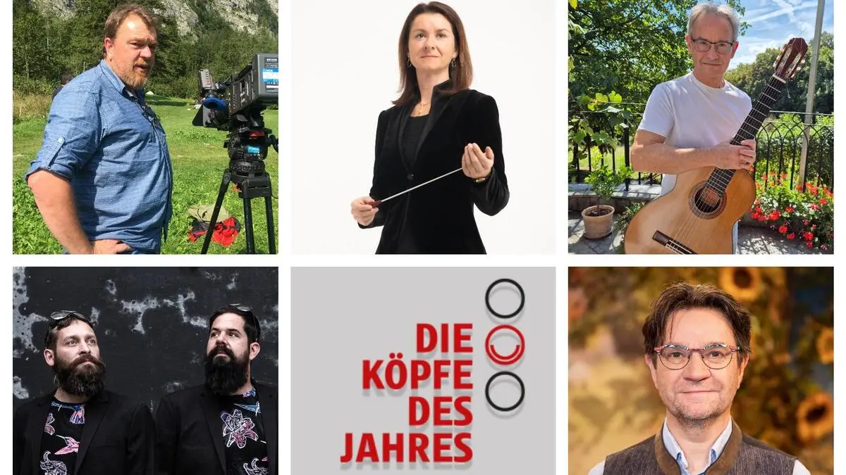 Sind in der Kategorie Kultur nominiert: Wolfgang Scherz, Tanja Stock, Rafael Catalá, Karl Lenz sowie Itshe Petz und Io Tondolo (im Uhrzeigersinn)