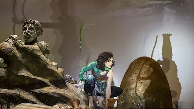 Die italienische Sopranistin Arianna Vendittelli als Daphne bei den Proben