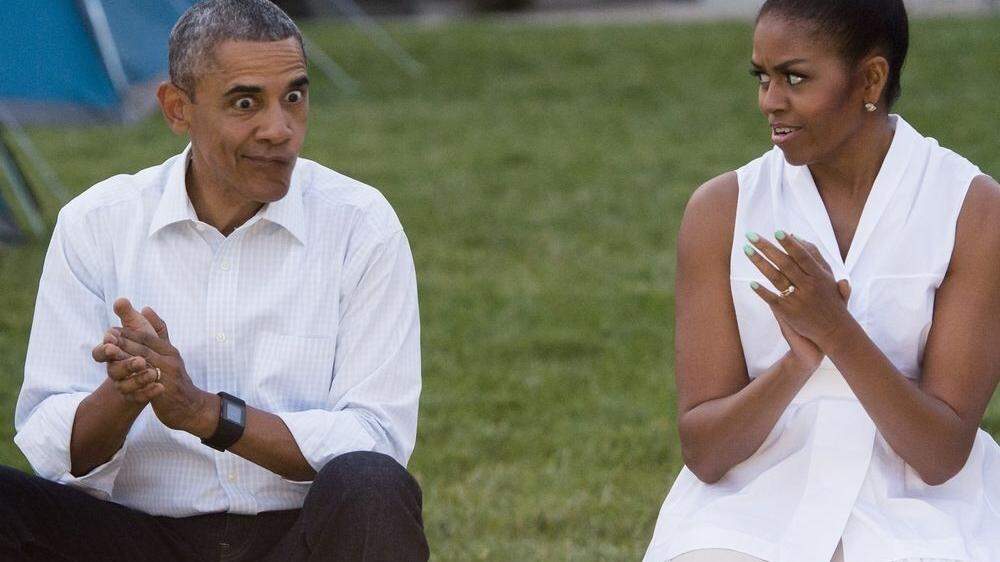 Barack Obama macht Späße für seine Ehefrau Michelle/Archivbild