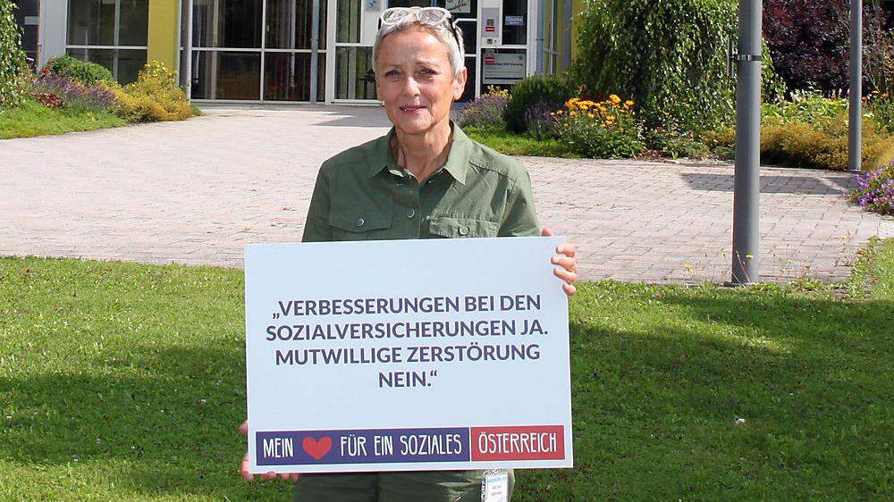 Karin Ehetreiber, Vorsitzende des gemeinsamen Betriebsrates der Arbeiter und angestellten am UKH Kalwang