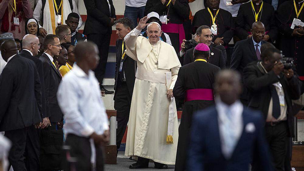 Heute in Mosambik: Papst Franziskus und Präsident Filipe Nyusi 
