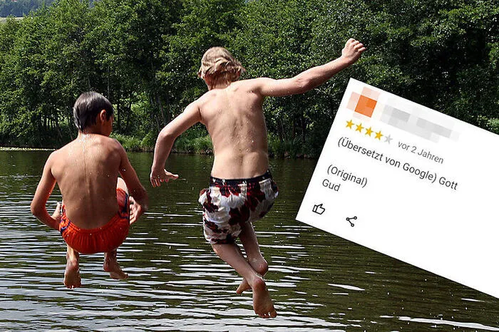 Am Flatschacher See bei Feldkirchen geht nicht nur Jesus übers Wasser. Das Übersetzungsprogramm kann aber mit weiteren "göttlichen" Fehlern aufwarten, wie die folgenden Bewertungen beweisen...