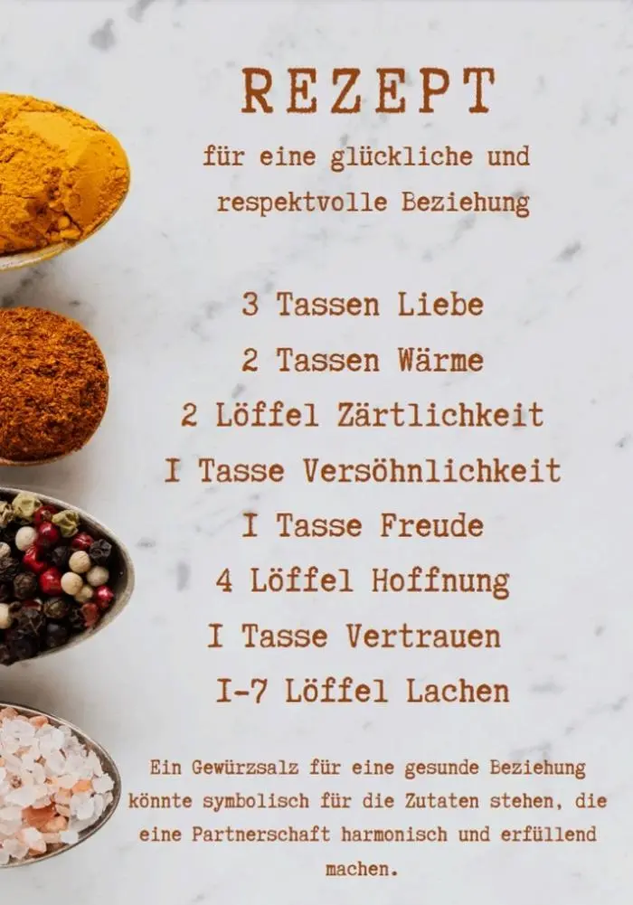 Rezept für eine glückliche und respektvolle Beziehung der WIFF Frauen- und Familienberatungsstelle