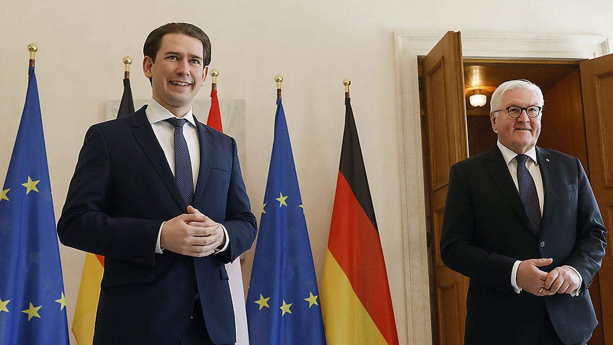 Bundeskanzler Kurz mit Deutschlands Staatspräsident Steinmeier