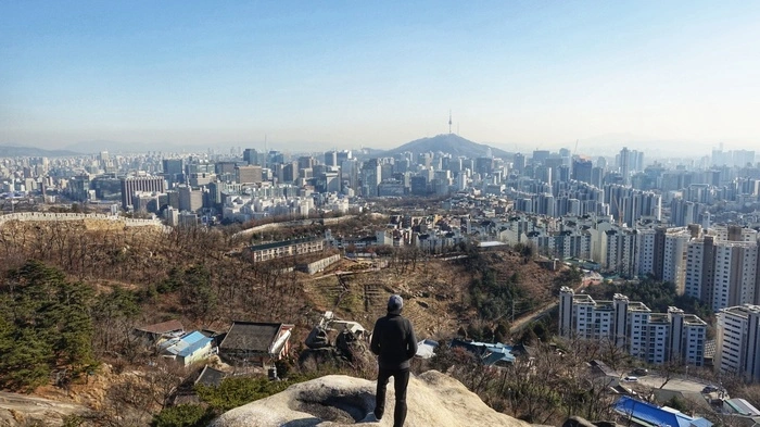 In Südkorea entstand dieses Bild mit Blick auf Seoul.