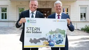 Mario Kunasek und Peter Kaiser hoffen auf ein regionales Klimaticket