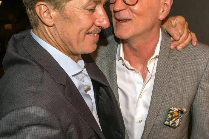 Tobias Moretti und Peter Lohmeyer, der den Tod spielte
