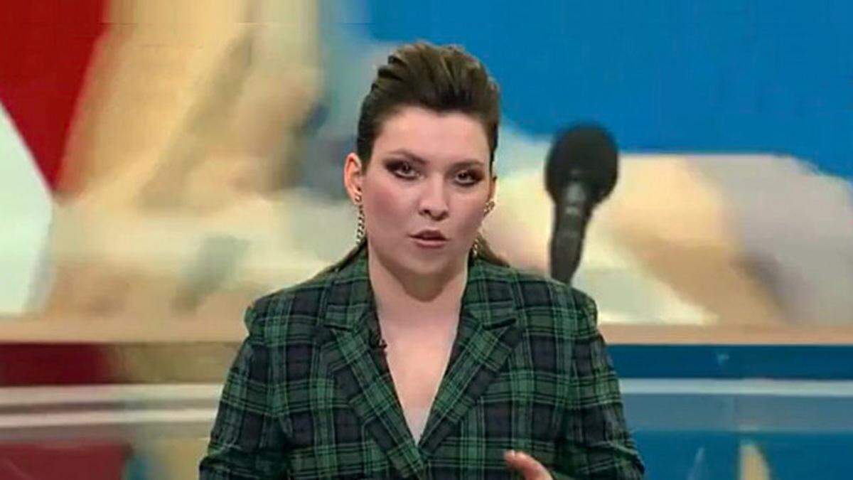 Staats-TV-Moderatorin Olga Skabejewa
