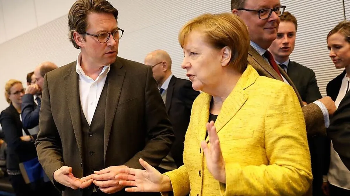 Bundeskanzlerin Angela Merkel und Verkehrsminister Andreas Scheuer (CSU)