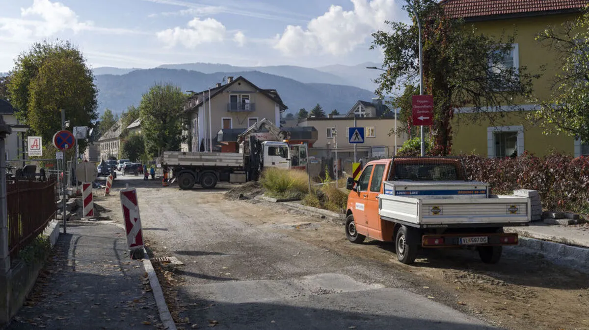 Der aktuelle Anblick der Straße