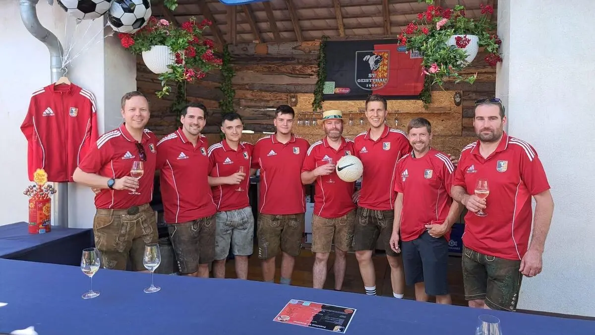 Auch die Mitglieder des SV Geistthal waren beim Dorfkirtag mit einem Stand vertreten