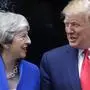 Britain's Prime Minister Theresa May greets President Donald Trump outside 10 Downing Street in central London, Tuesday, June 4, 2019. President Donald Trump will turn from pageantry to policy Tuesday as he joins British Prime Minister Theresa May for a day of talks likely to highlight fresh uncertainty in the allies' storied relationship. (AP Photo/Kirsty Wigglesworth)