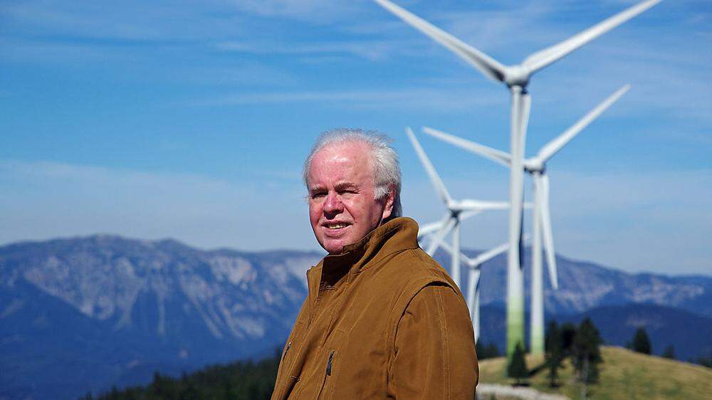 Robert Lotter ist als Geschäftsführer der Viktor-Kaplan-Akademie auch Chef des Windparks Moschkogel