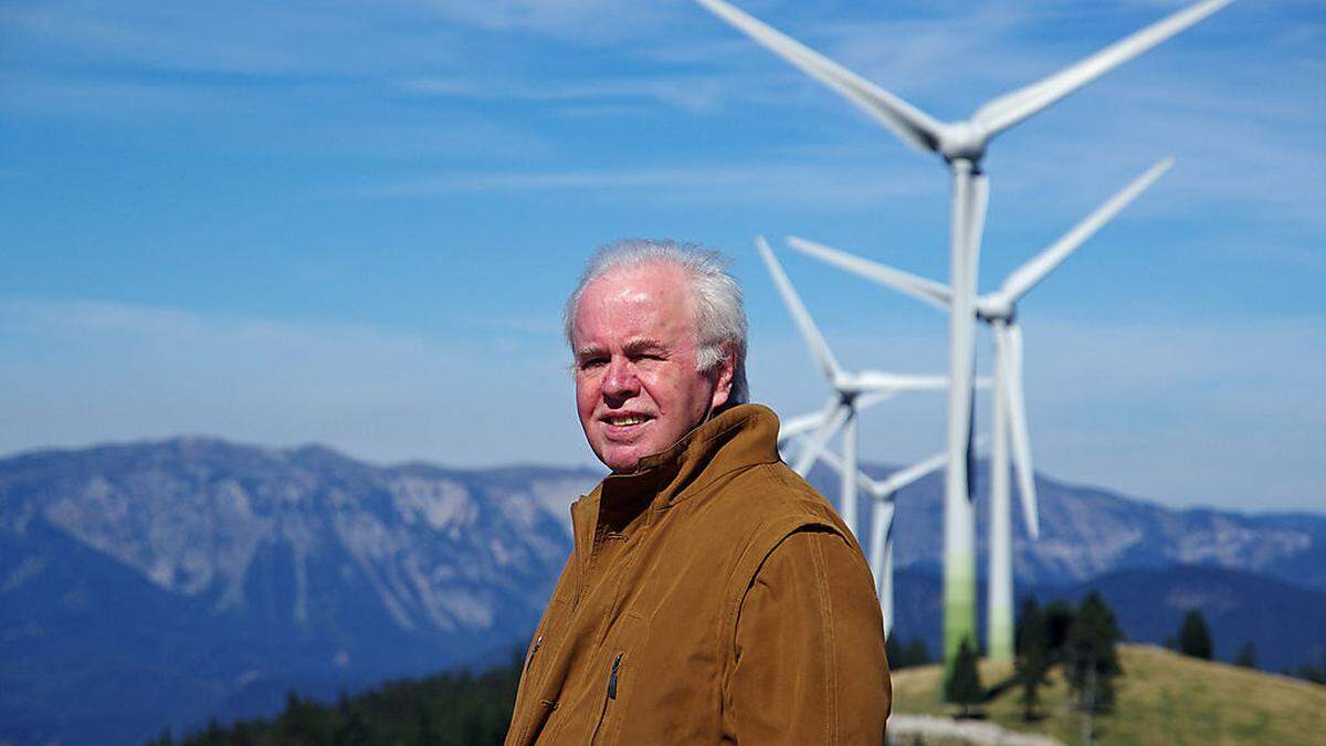 Robert Lotter ist als Geschäftsführer der Viktor-Kaplan-Akademie auch Chef des Windparks Moschkogel