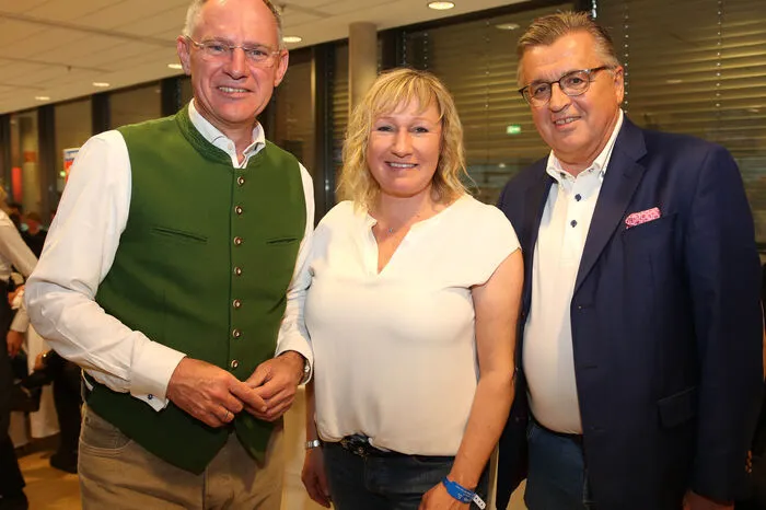Innenminister Gerhard Karner, Ski-Star Renate Götschl und Ex-Politiker Fritz Grillitsch