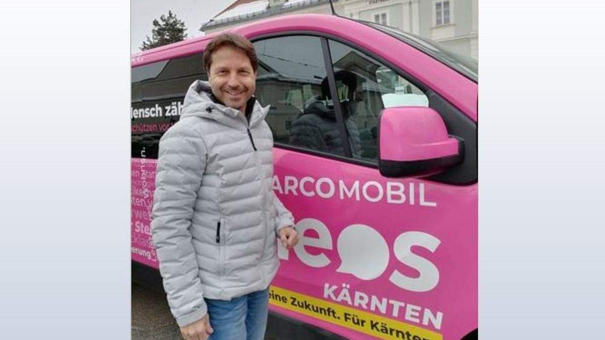 Neos-Chef Markus Unterdorfer-Morgenstern wird mit seinem „rollenden Wohnzimmer“ ab 2022 quer durchs Land unterwegs sein