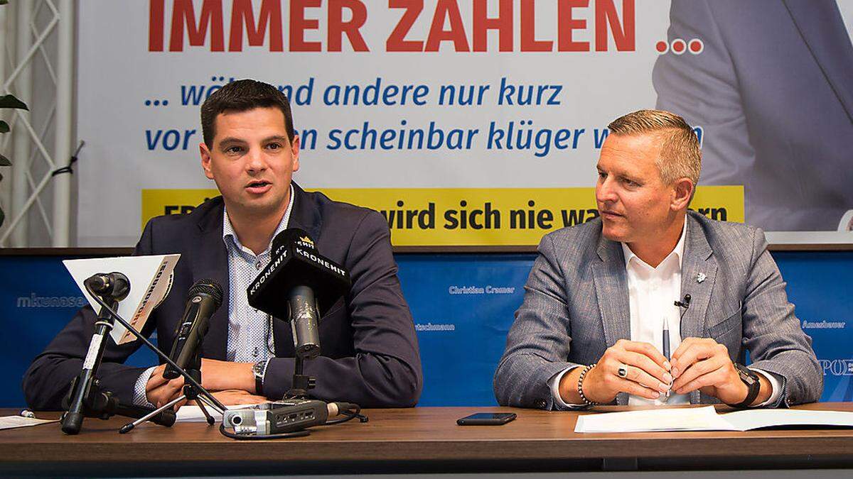 Amesbauer und Parteiobmann Kunasek