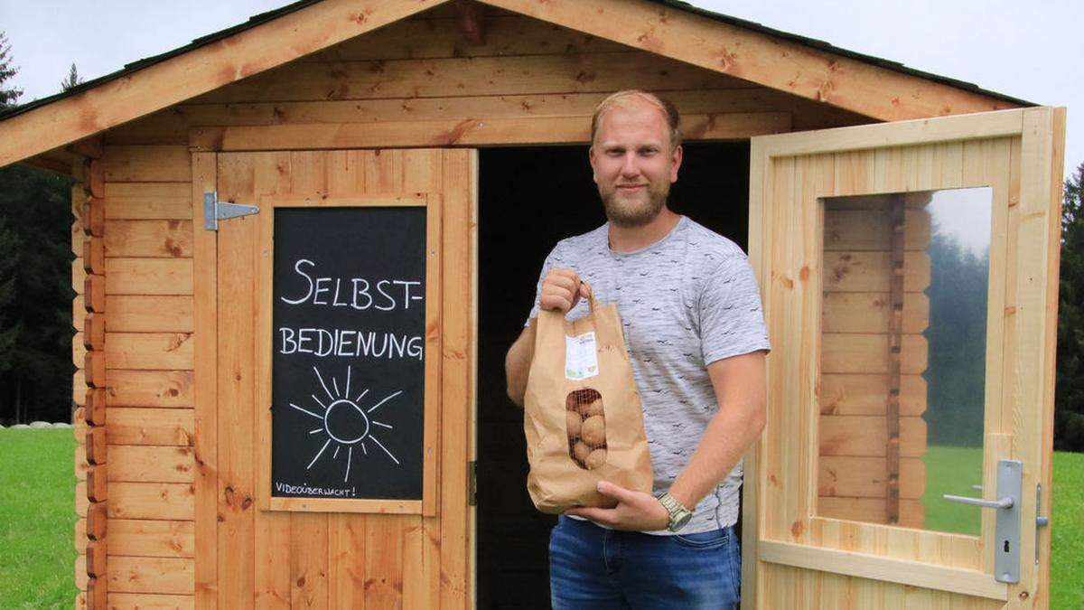 Eine innovative Idee für die Selbstvermarktung hat Michael Scherr aus St. Martin am Wölmißberg