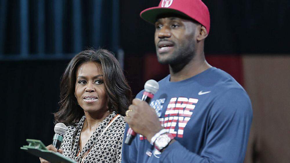 Michelle Obama und LeBron James